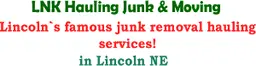 LNK Hauling Junk and Moving Lincoln Logo