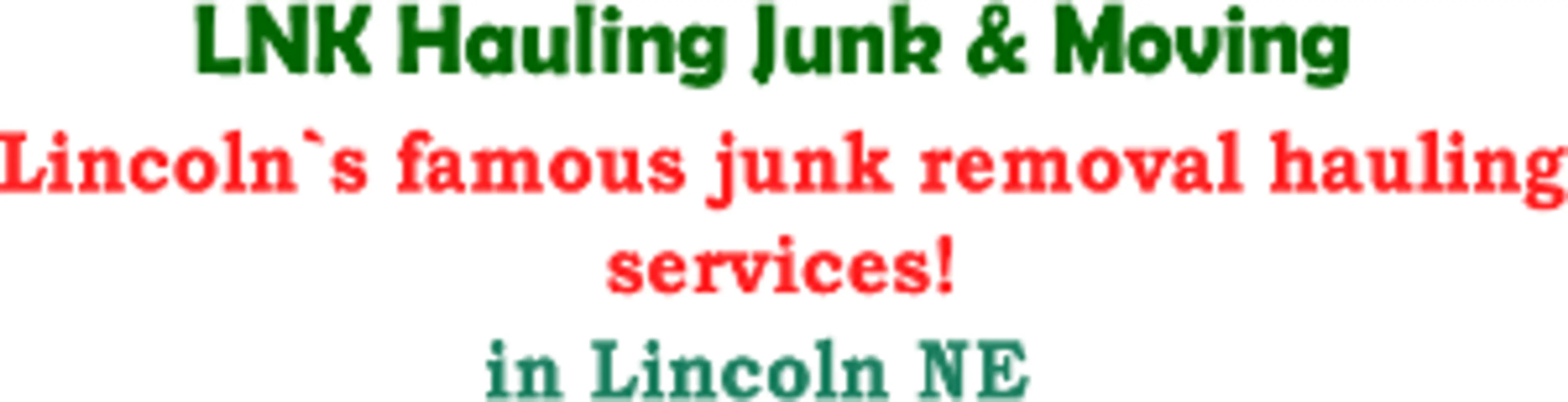 LNK Hauling Junk and Moving Lincoln logo