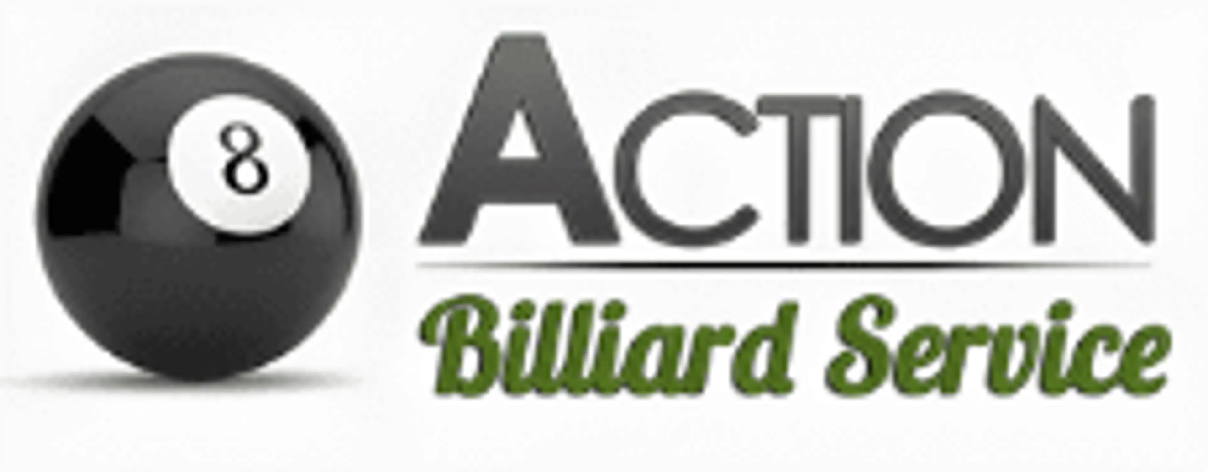 Action billiard service pool table logo