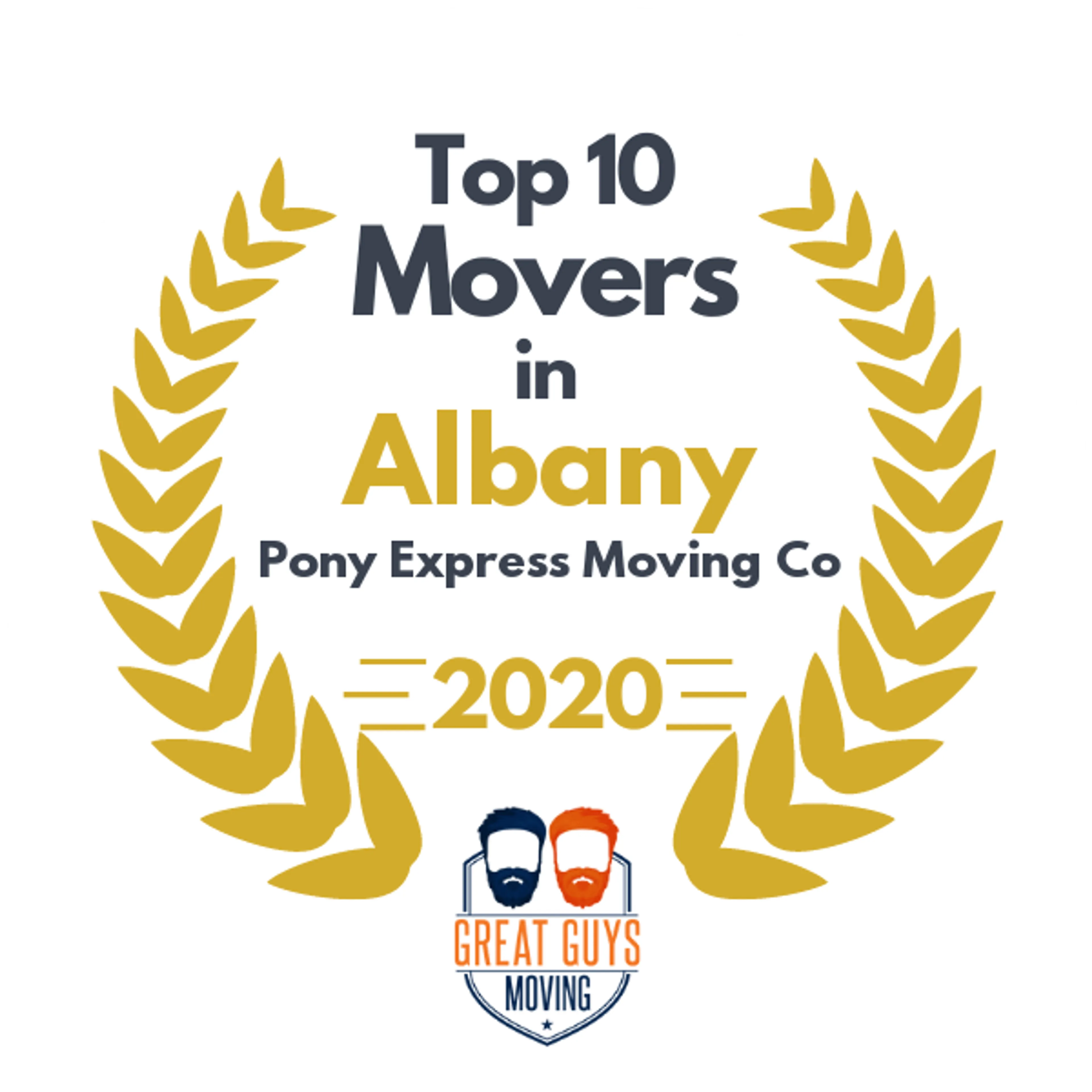 Top 10 Movers in Albany, NY 2020 award