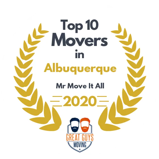 Top 10 Movers in Albuquerque, NM 2020 award