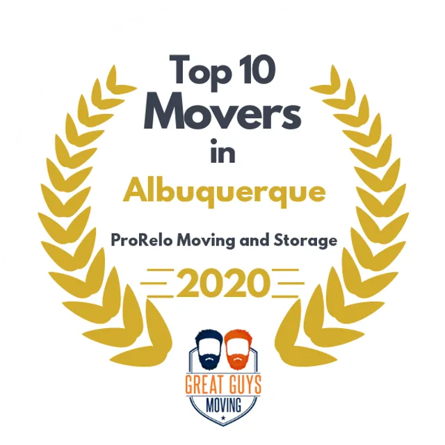 Top 10 Movers in Albuquerque, NM 2020 award