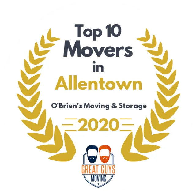 Top 10 Movers in Allentown, PA 2020 award