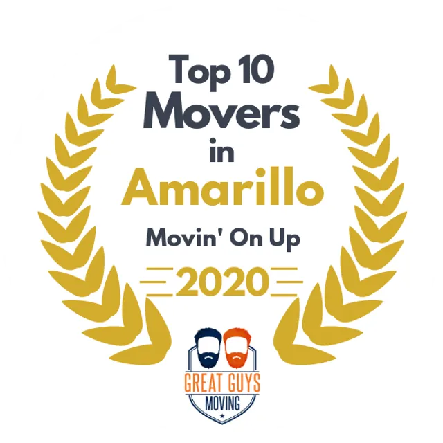 Top 10 Movers in Amarillo, TX 2020 award