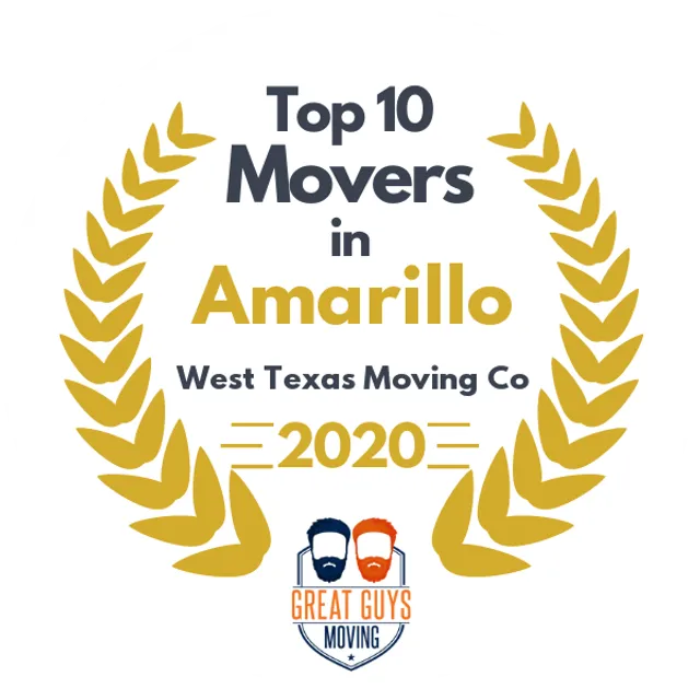 Top 10 Movers in Amarillo, TX 2020 award