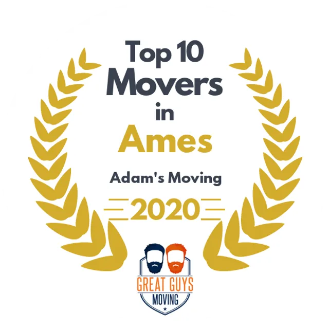 Top 10 Movers in West Des Moines, IA 2020 award