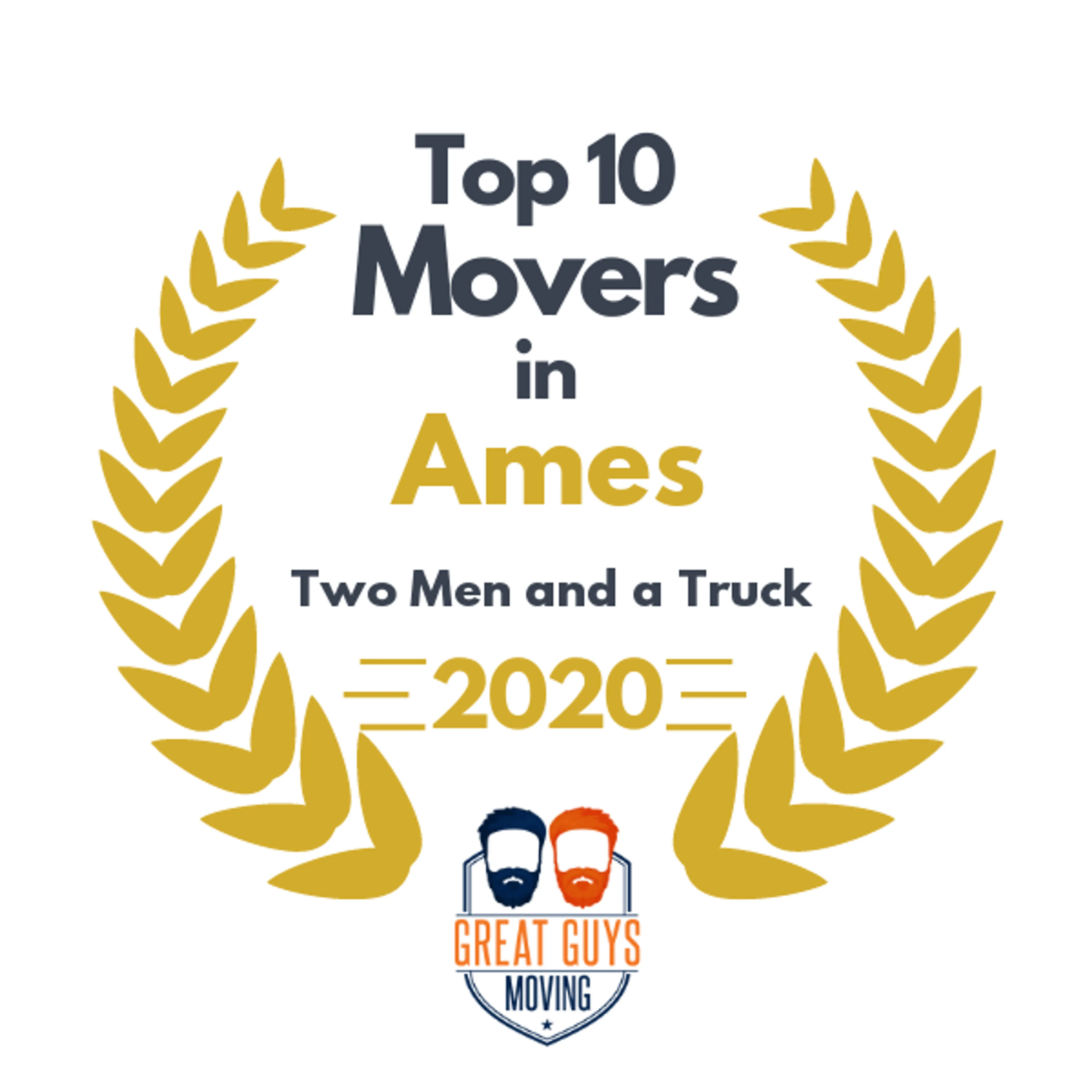 Top 10 Movers in Ames, IA 2020 award