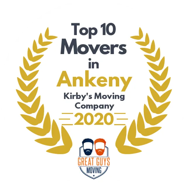 Top 10 Movers in Des Moines, IA 2020 award