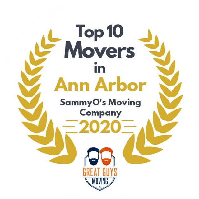 Top 10 Movers in Ann Arbor, MI 2020 award