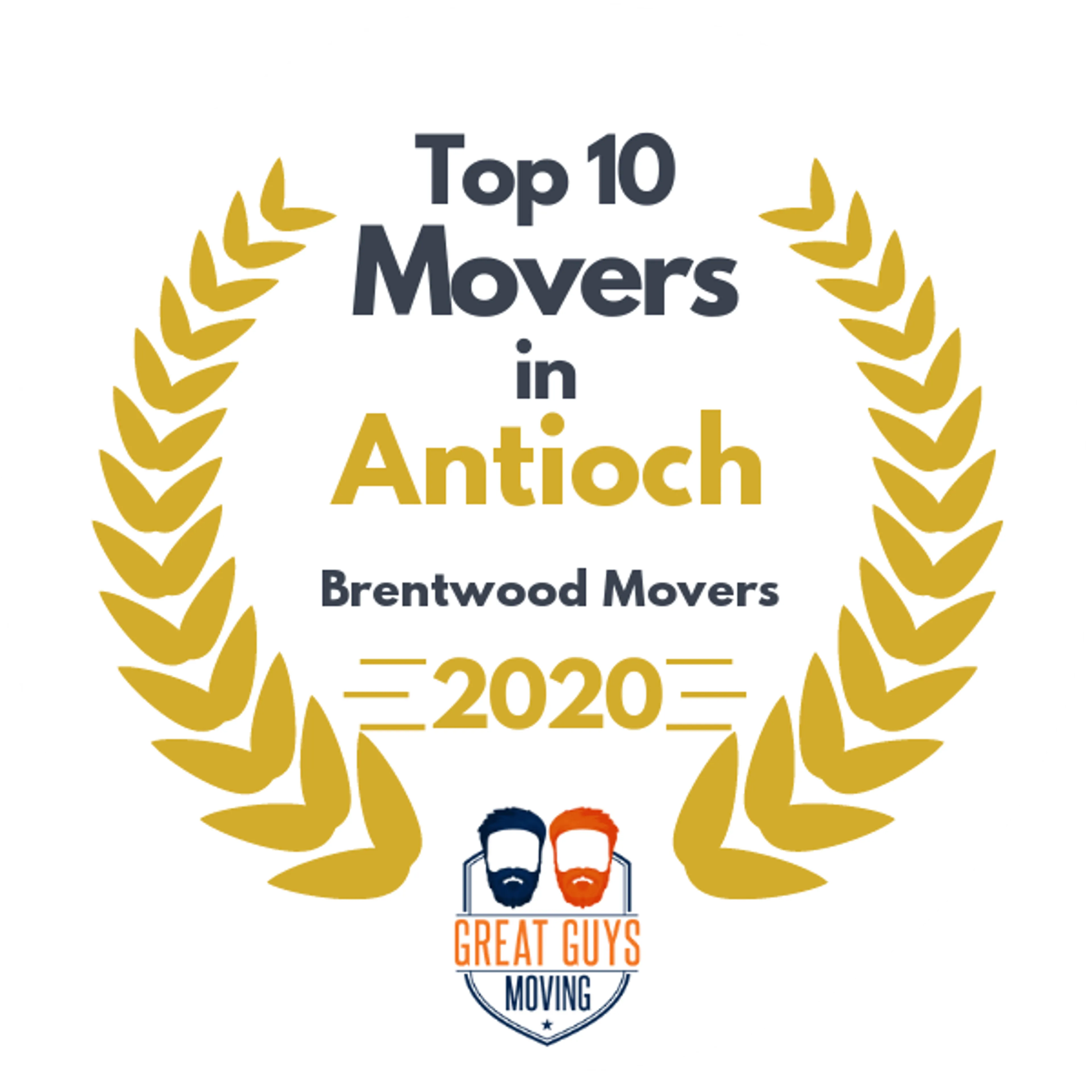 Top 10 Movers in Antioch, CA 2020 award