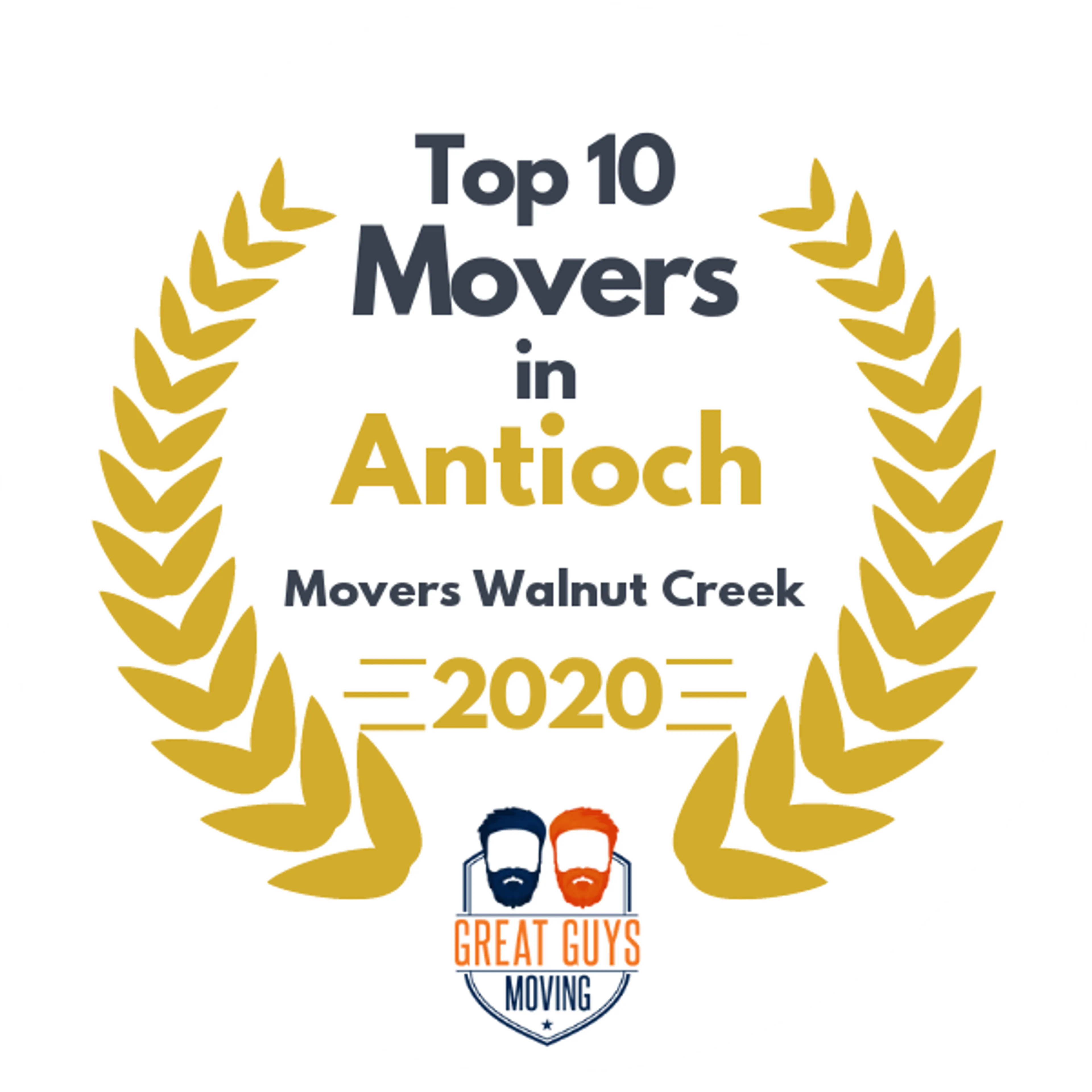 Top 10 Movers in Concord, CA 2020 award