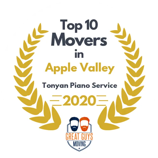 Top 10 Movers in Apple Valley, CA 2020 award