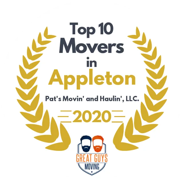 Top 10 Movers in Green Bay, WI 2020 award