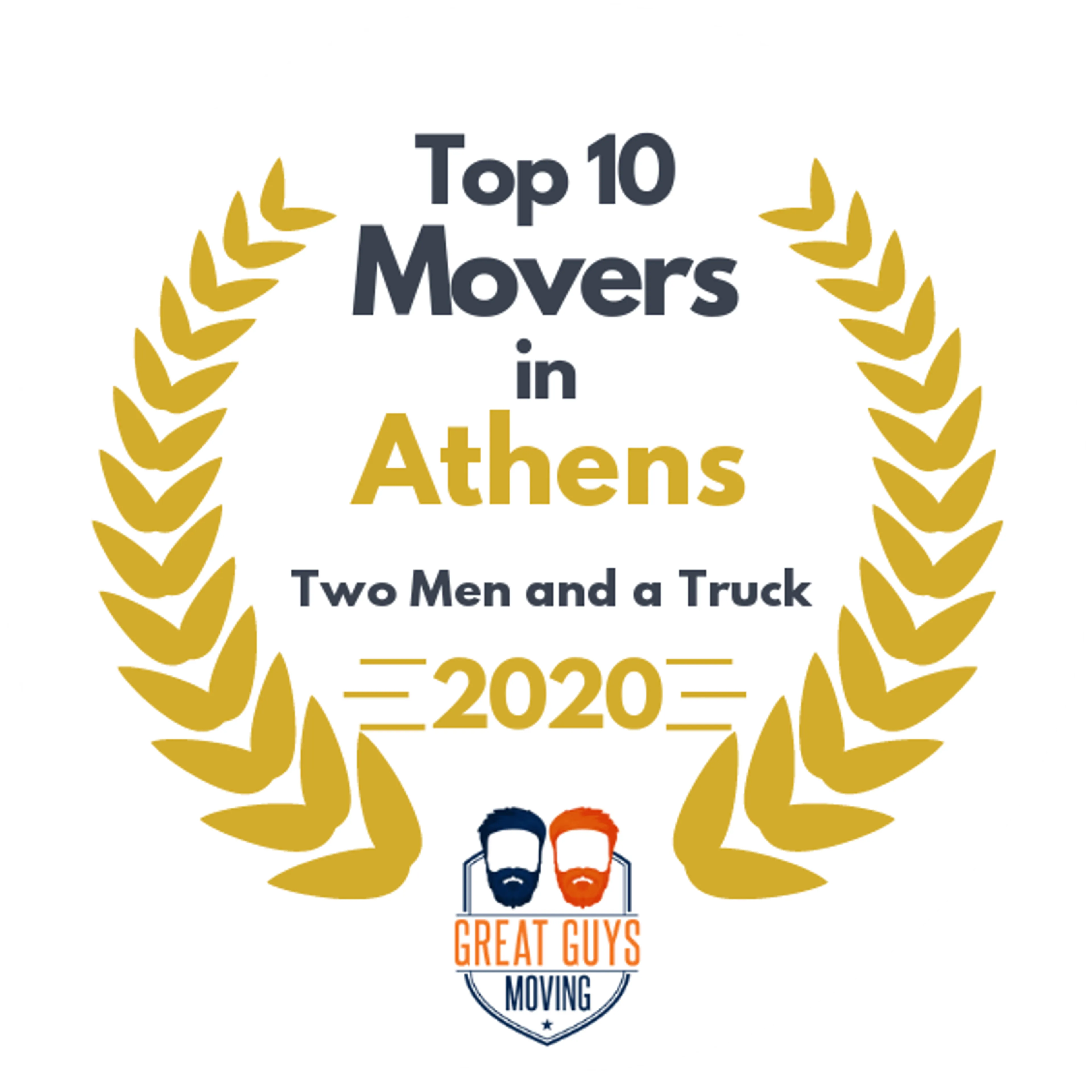 Top 10 Movers in Athens, GA 2020 award
