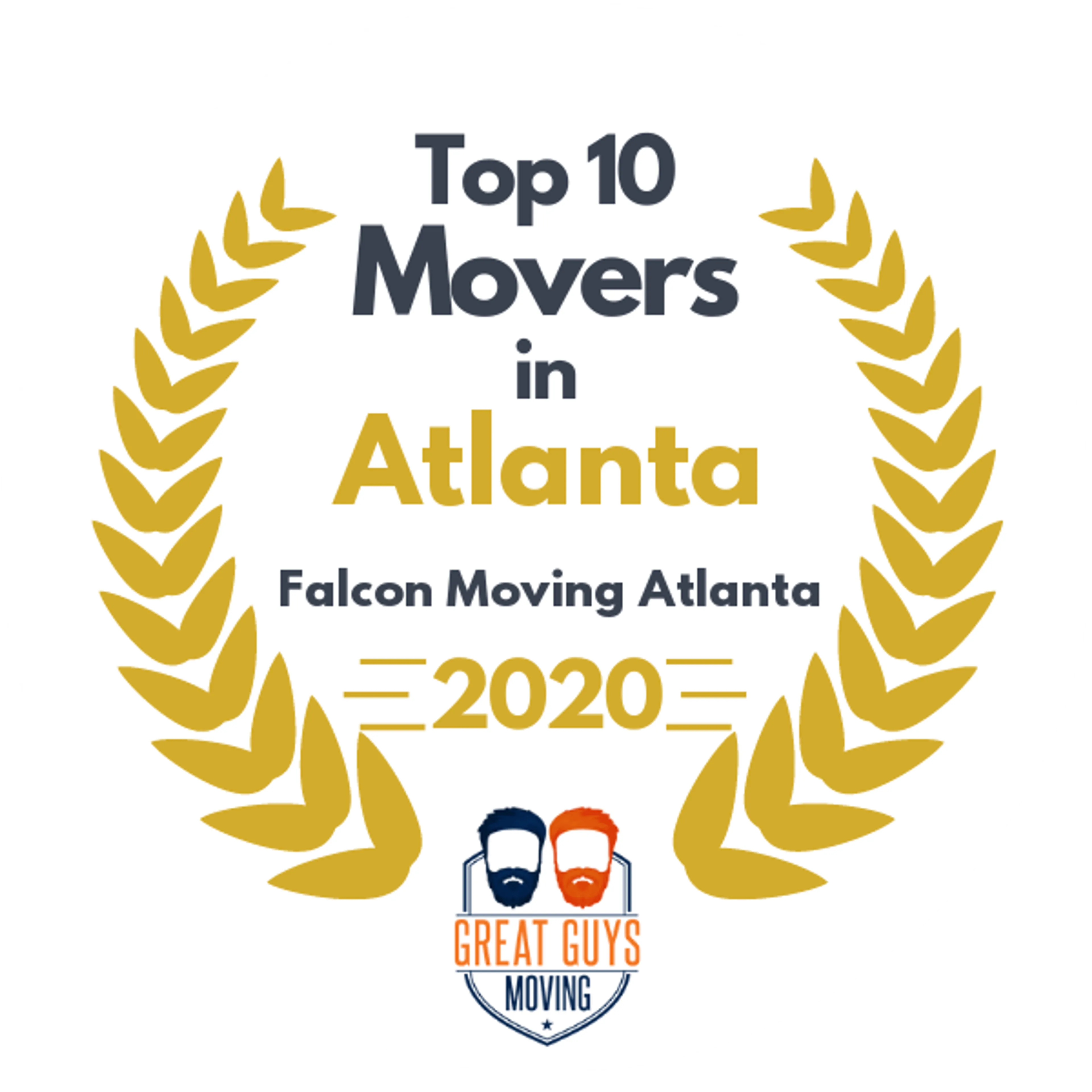 Top 10 Movers in Atlanta, GA 2020 award