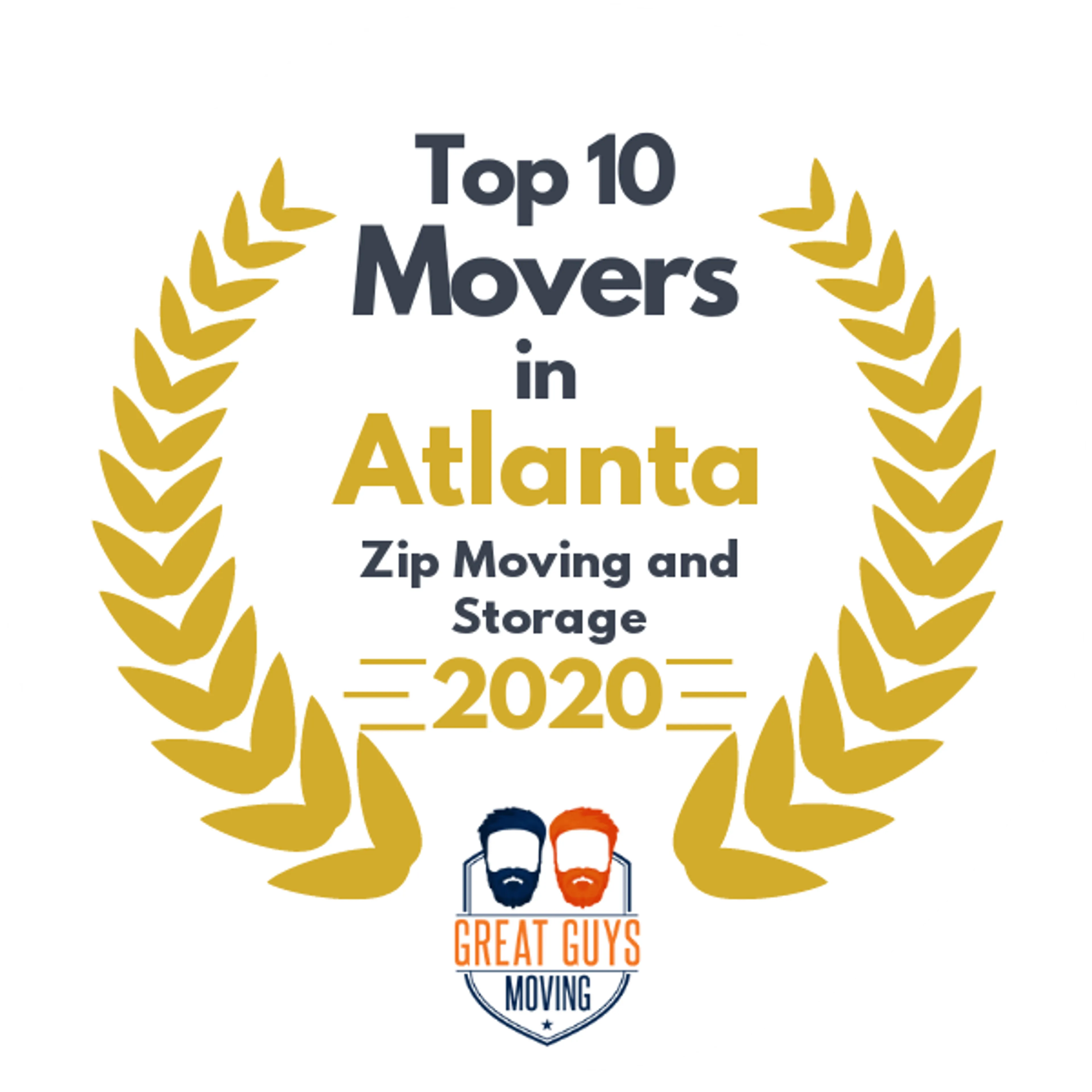 Top 10 Movers in Atlanta, GA 2020 award