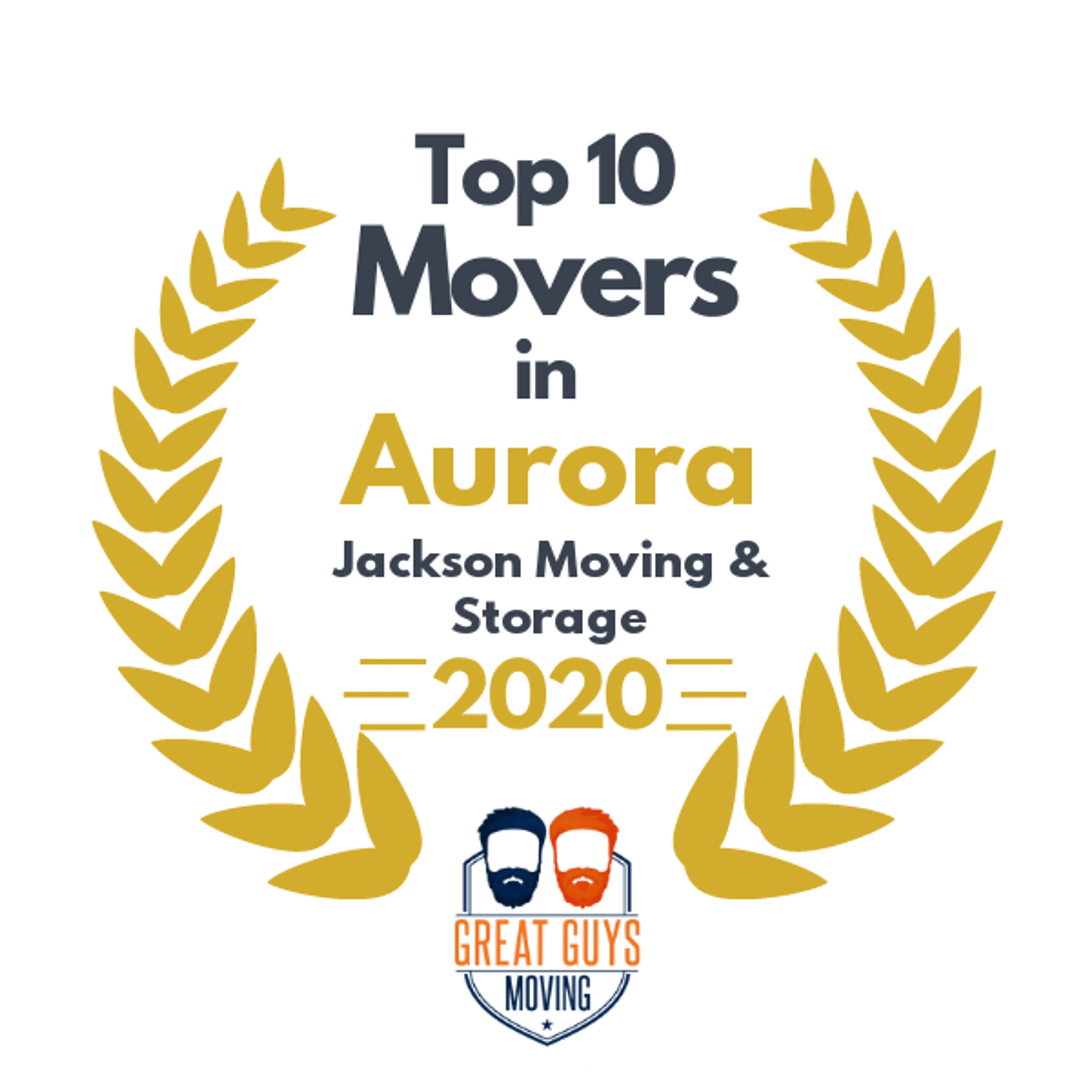 Top 10 Movers in Aurora, IL 2020 award