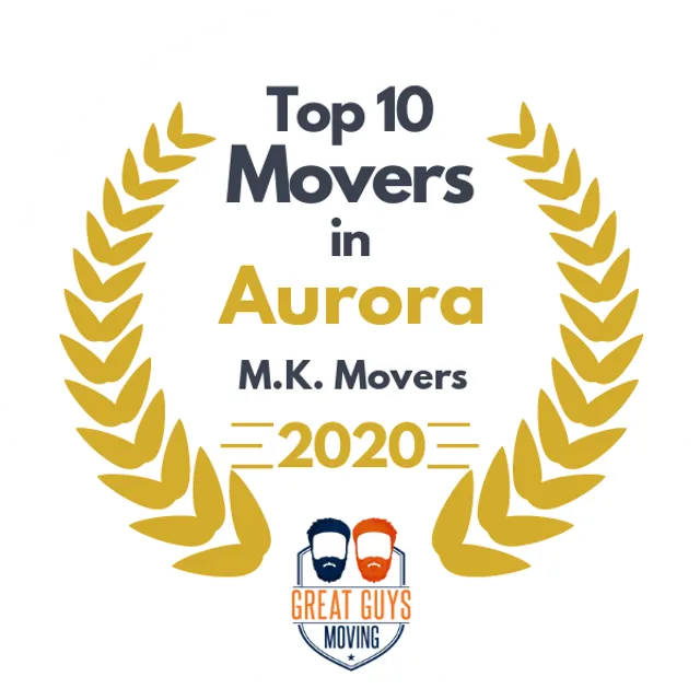 Top 10 Movers in Aurora, IL 2020 award