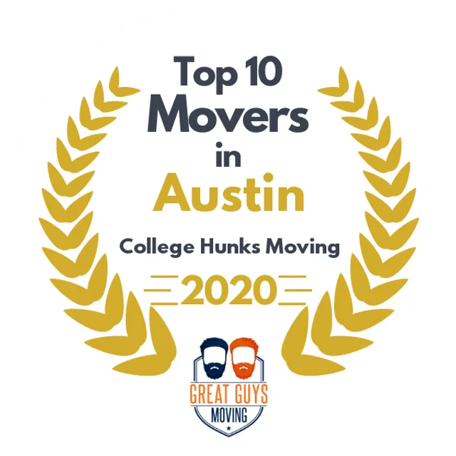 Top 10 Movers in Austin, TX 2020 award