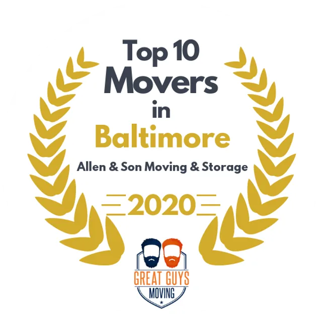 Top 10 Movers in Baltimore, MD 2020 award