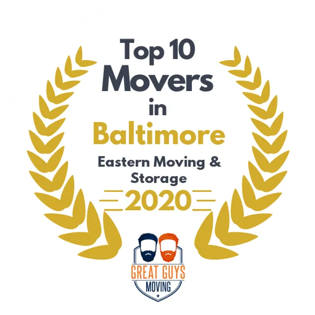 Top 10 Movers in Baltimore, MD 2020 award