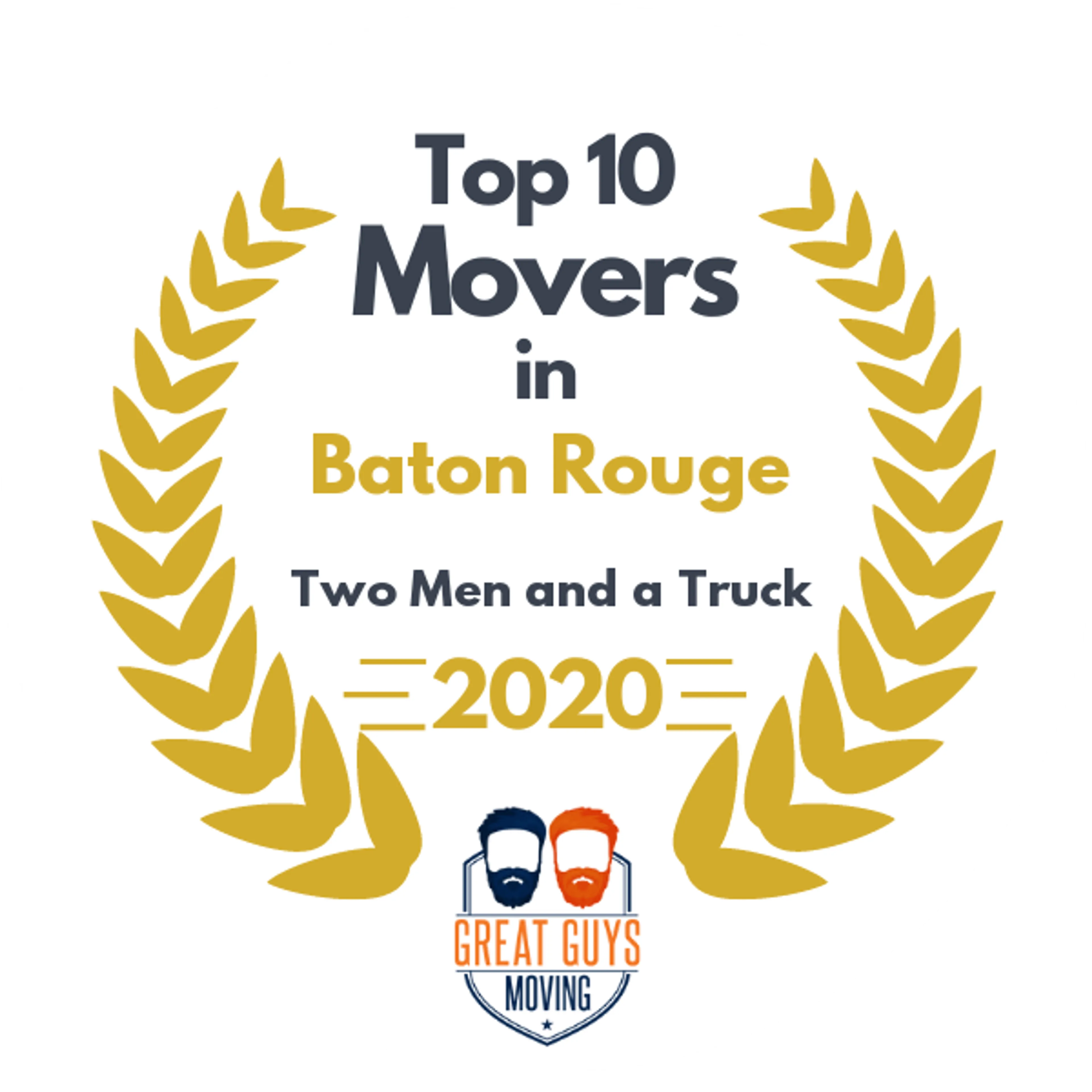 Top 10 Movers in Baton Rouge, LA 2020 award