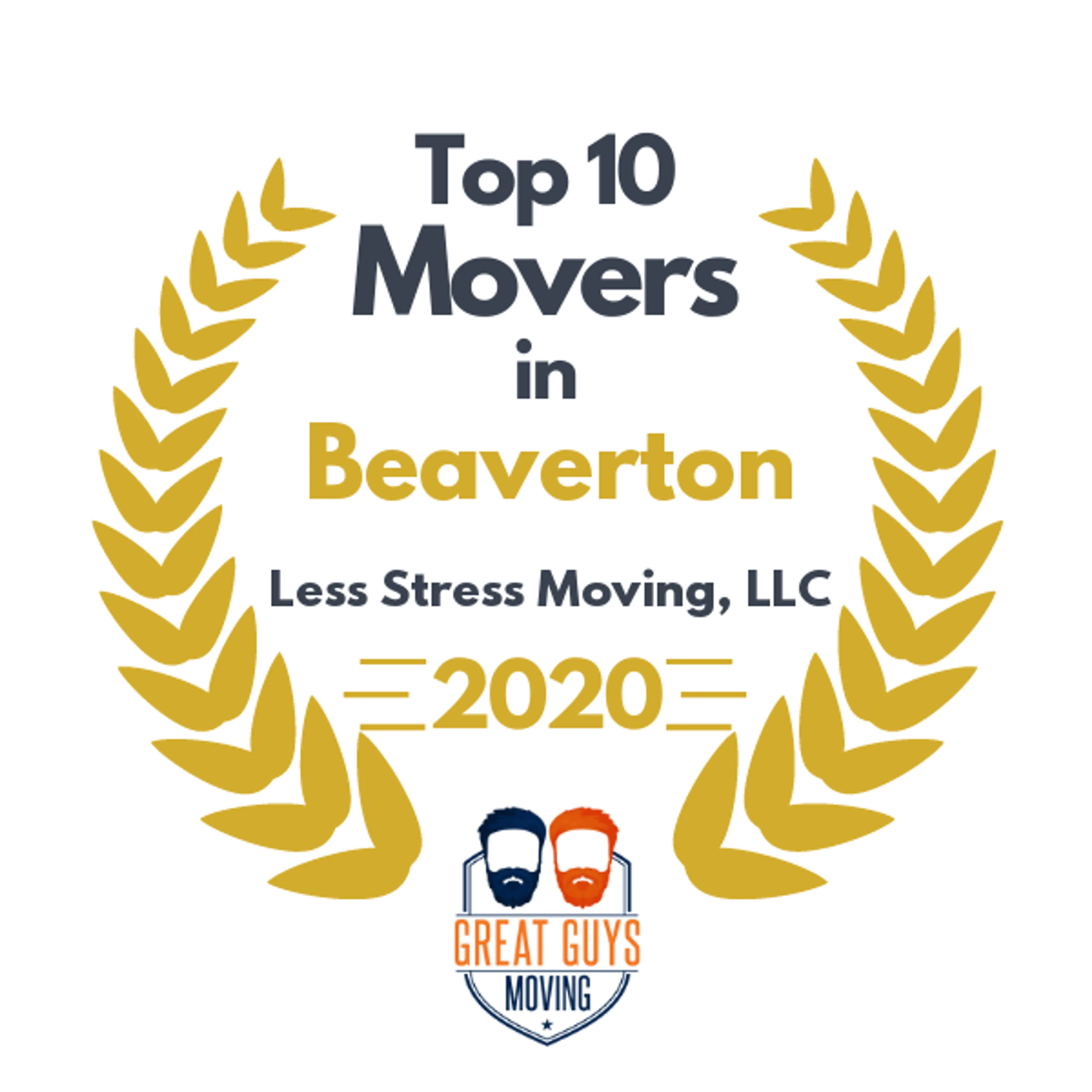 Top 10 Movers in Portland, OR 2020 award