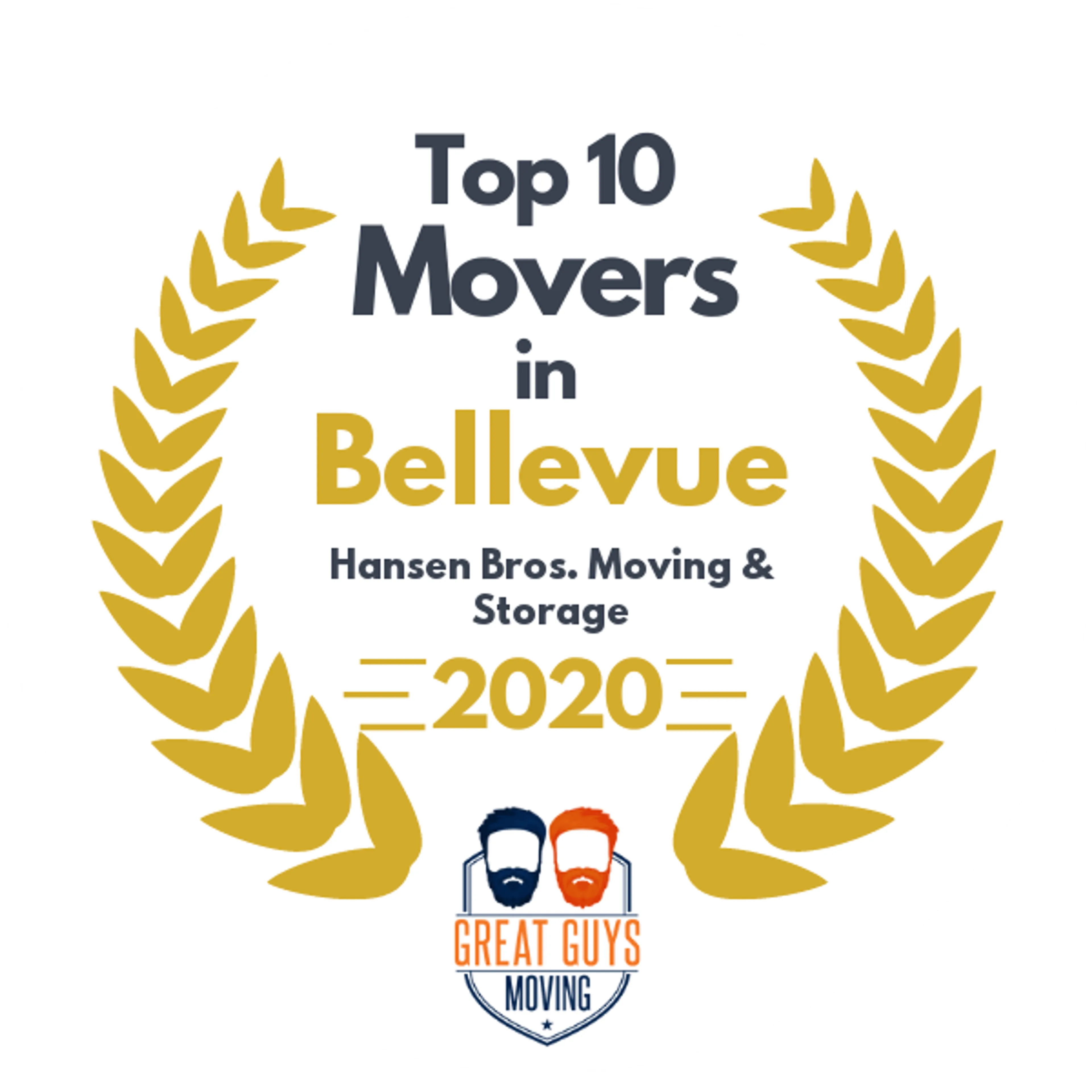 Top 10 Movers in Kent, WA 2020 award