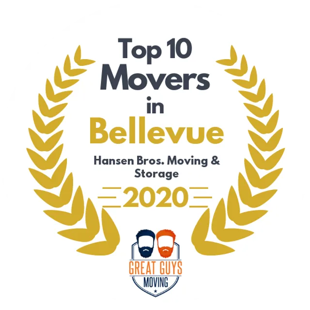 Top 10 Movers in Bellevue, WA 2020 award