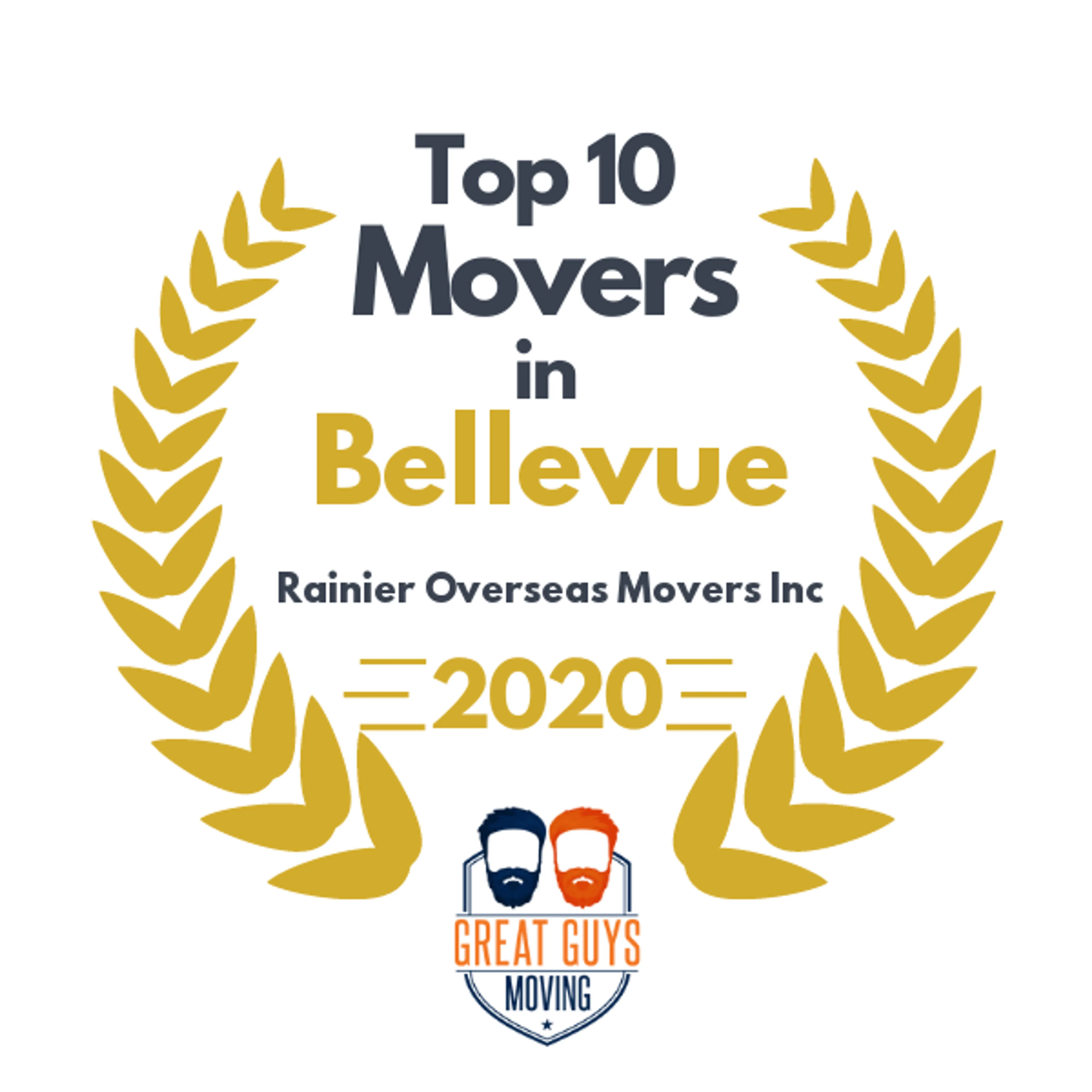 Top 10 Movers in Bellevue, WA 2020 award