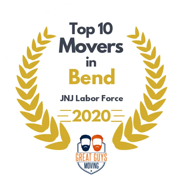 Top 10 Movers in Bend, OR 2020 award