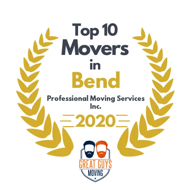 Top 10 Movers in Bend, OR 2020 award