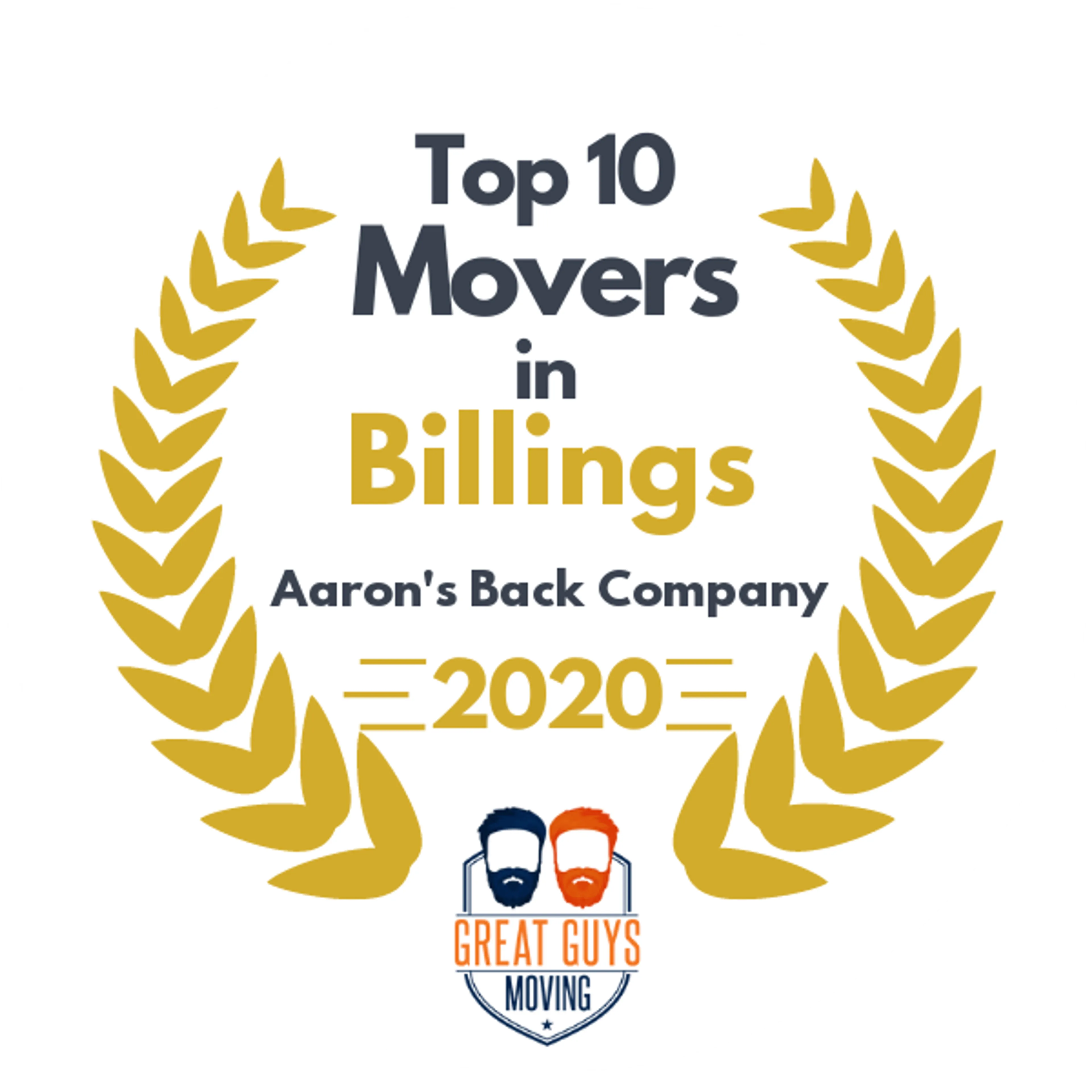 Top 10 Movers in Billings, MT 2020 award
