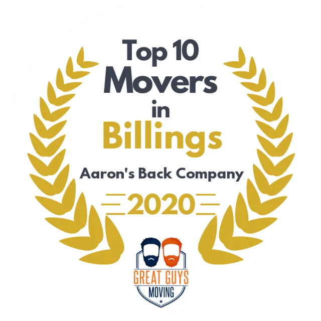 Top 10 Movers in Billings, MT 2020 award