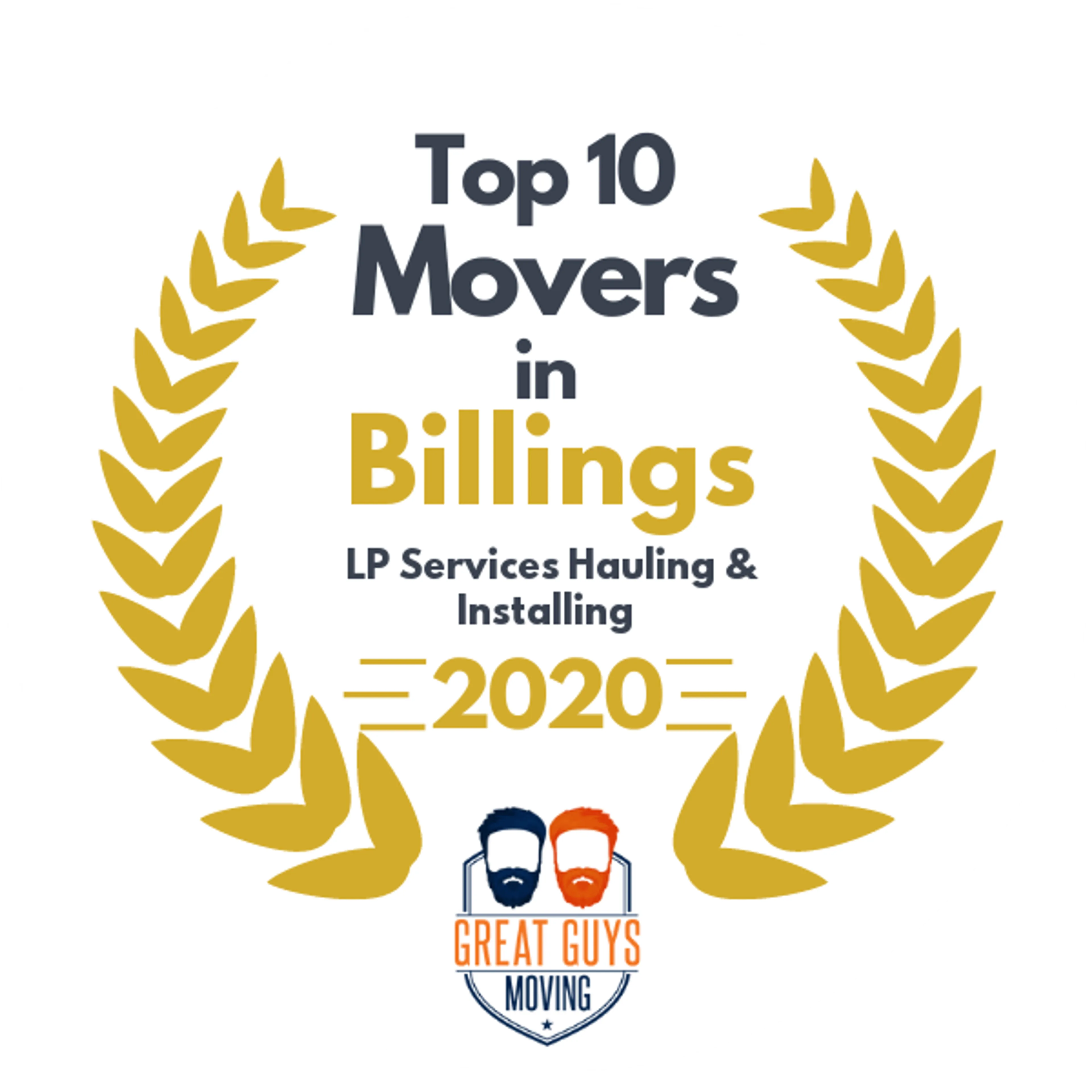 Top 10 Movers in Billings, MT 2020 award