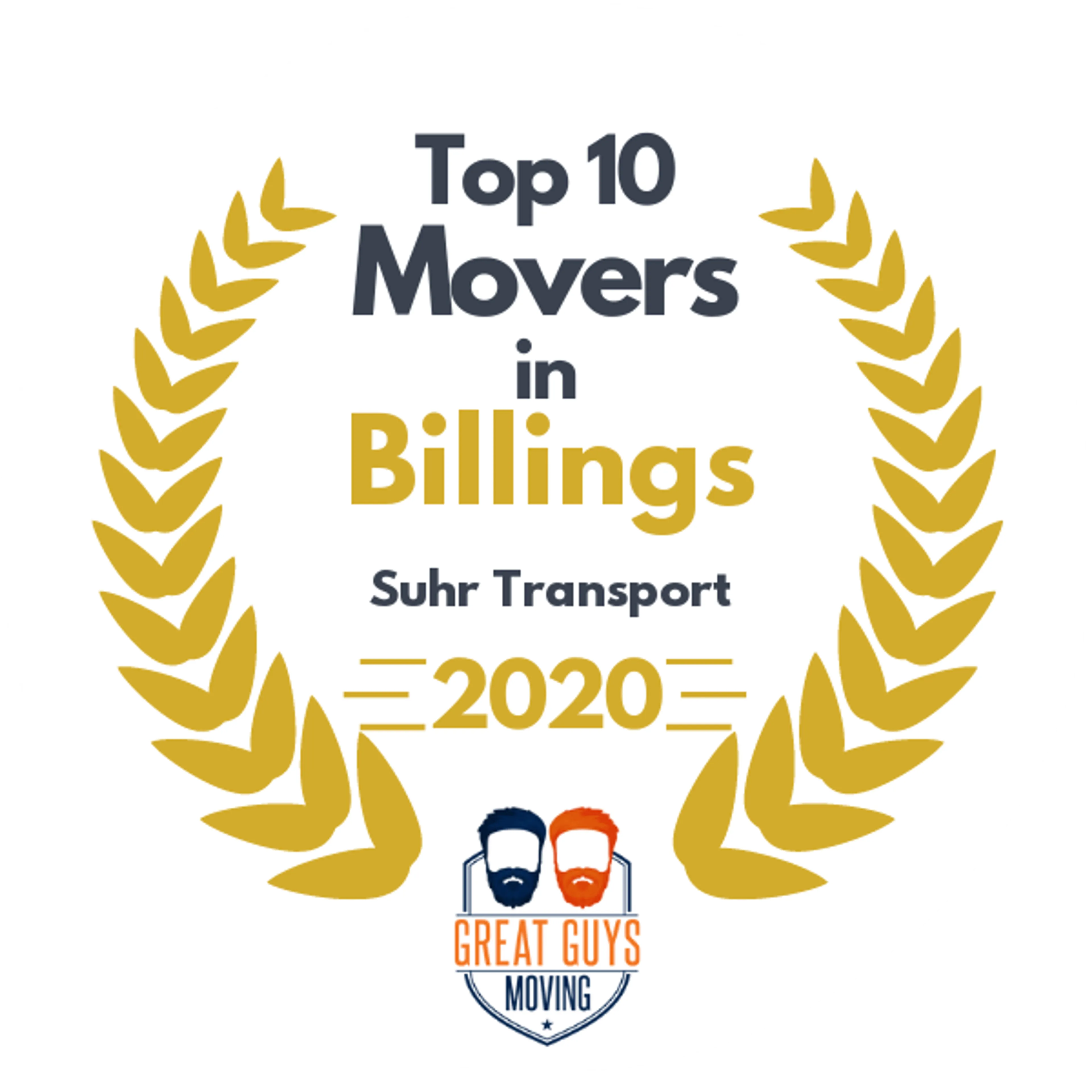 Top 10 Movers in Billings, MT 2020 award