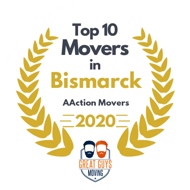 Top 10 Movers in Bismarck, ND 2020 award