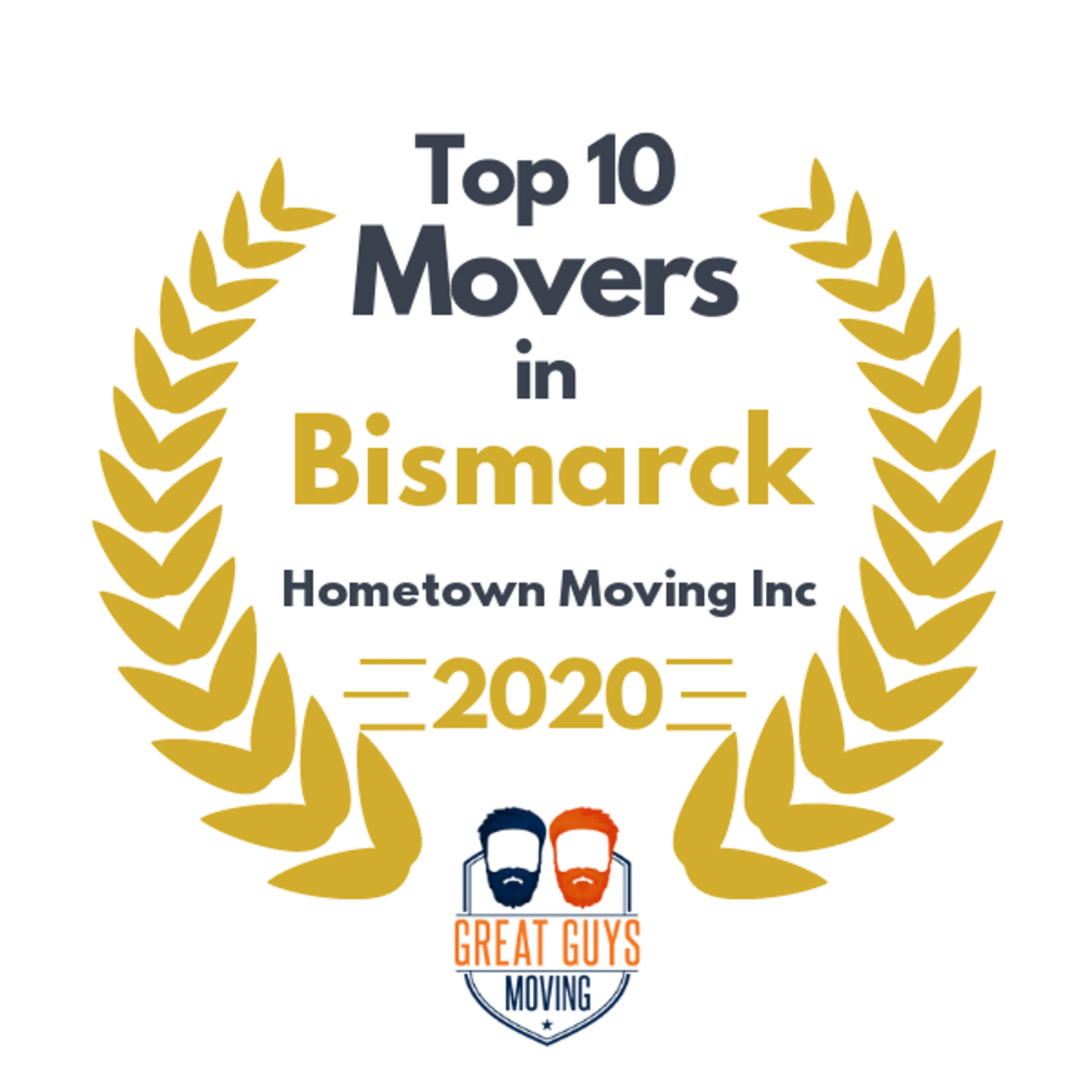 Top 10 Movers in Bismarck, ND 2020 award
