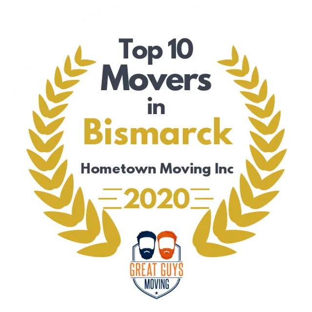 Top 10 Movers in Bismarck, ND 2020 award