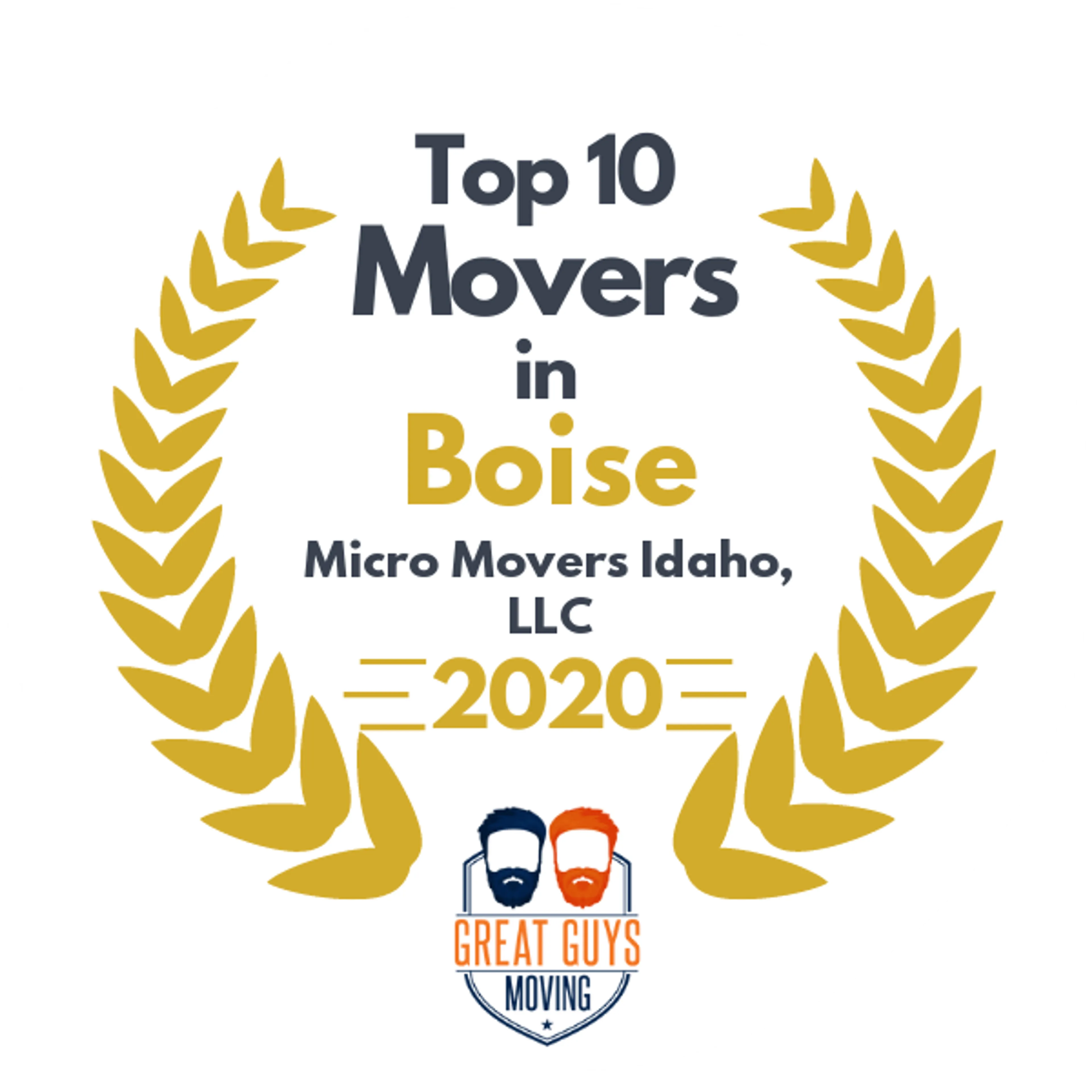 Top 10 Movers in Boise, ID 2020 award