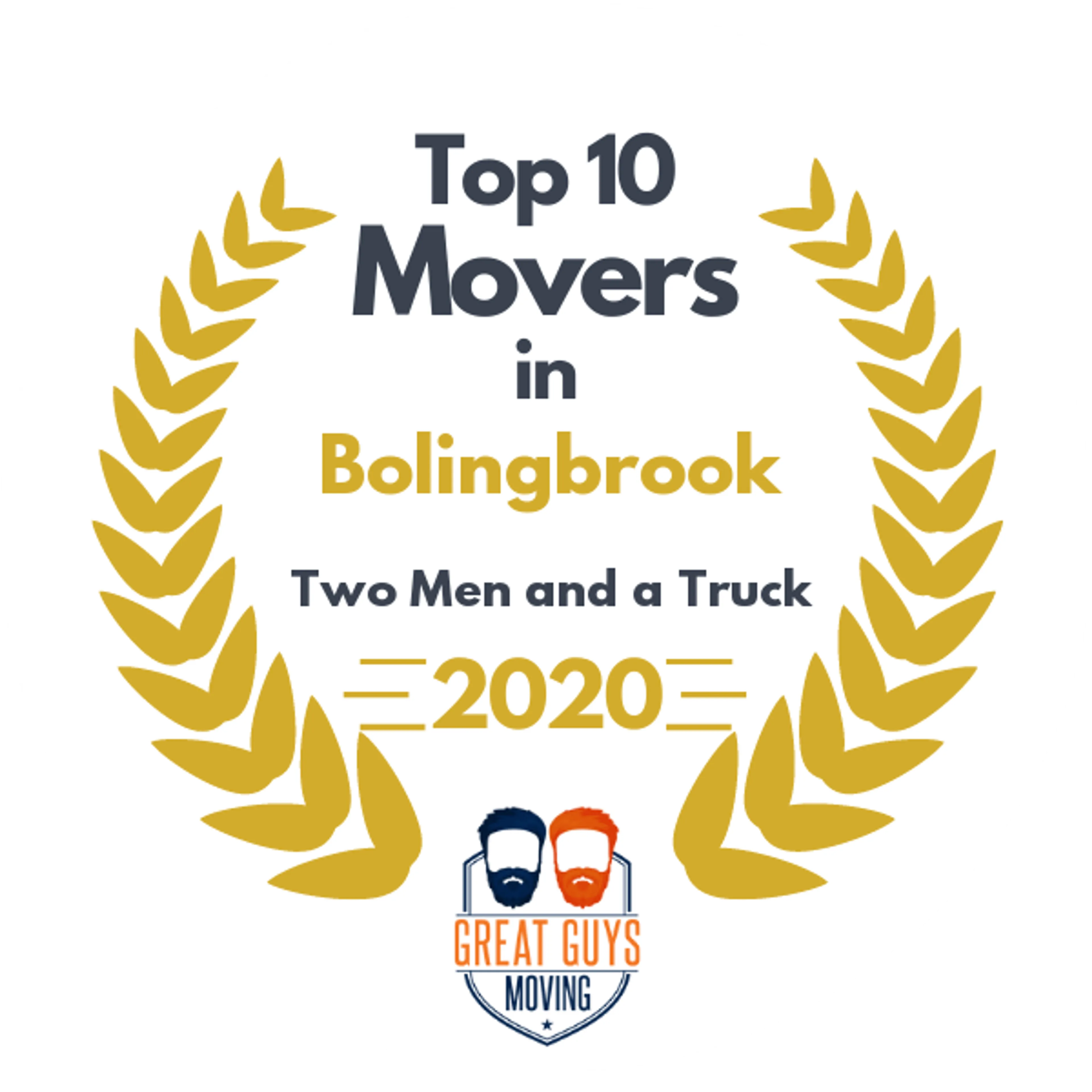 Top 10 Movers in Bolingbrook, IL 2020 award