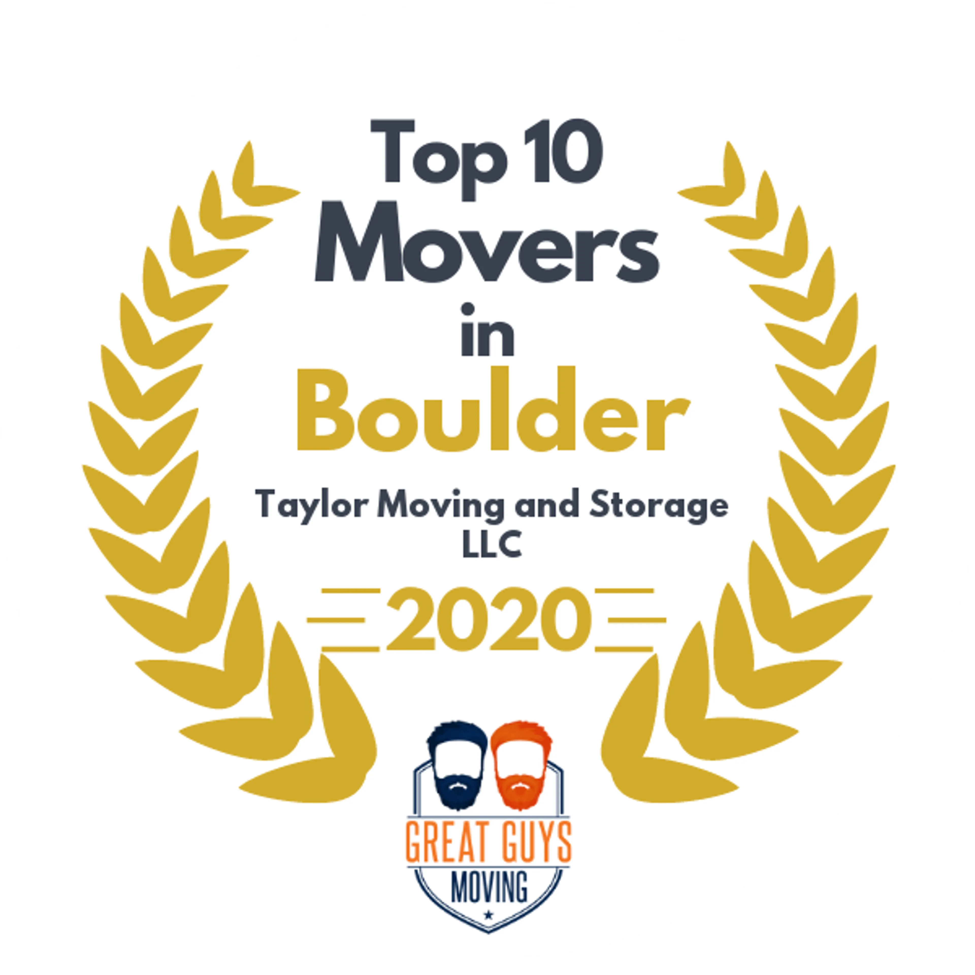 Top 10 Movers in Thornton, CO 2020 award