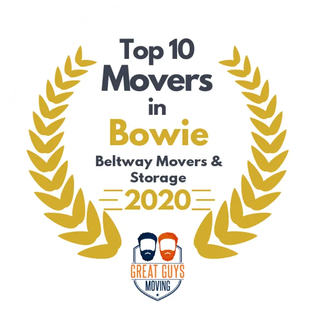 Top 10 Movers in Bowie, MD 2020 award