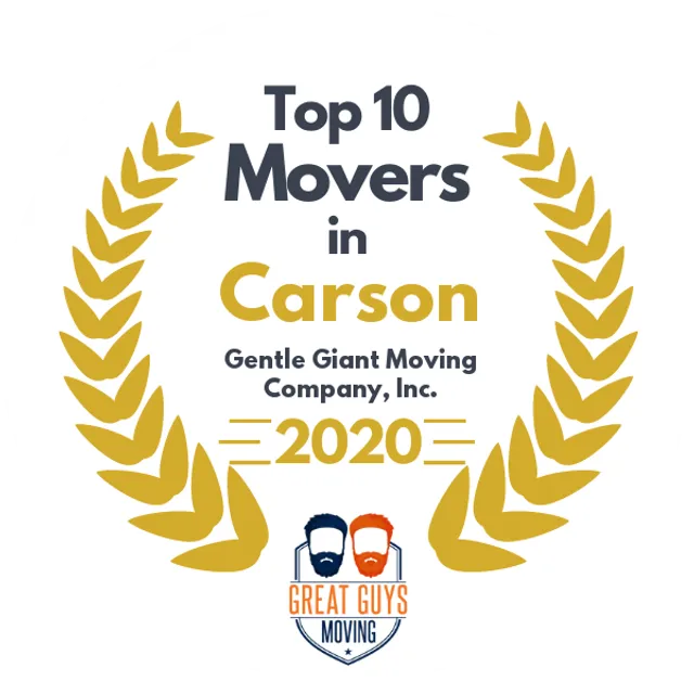 Top 10 Movers in Los Angeles, CA 2020 award