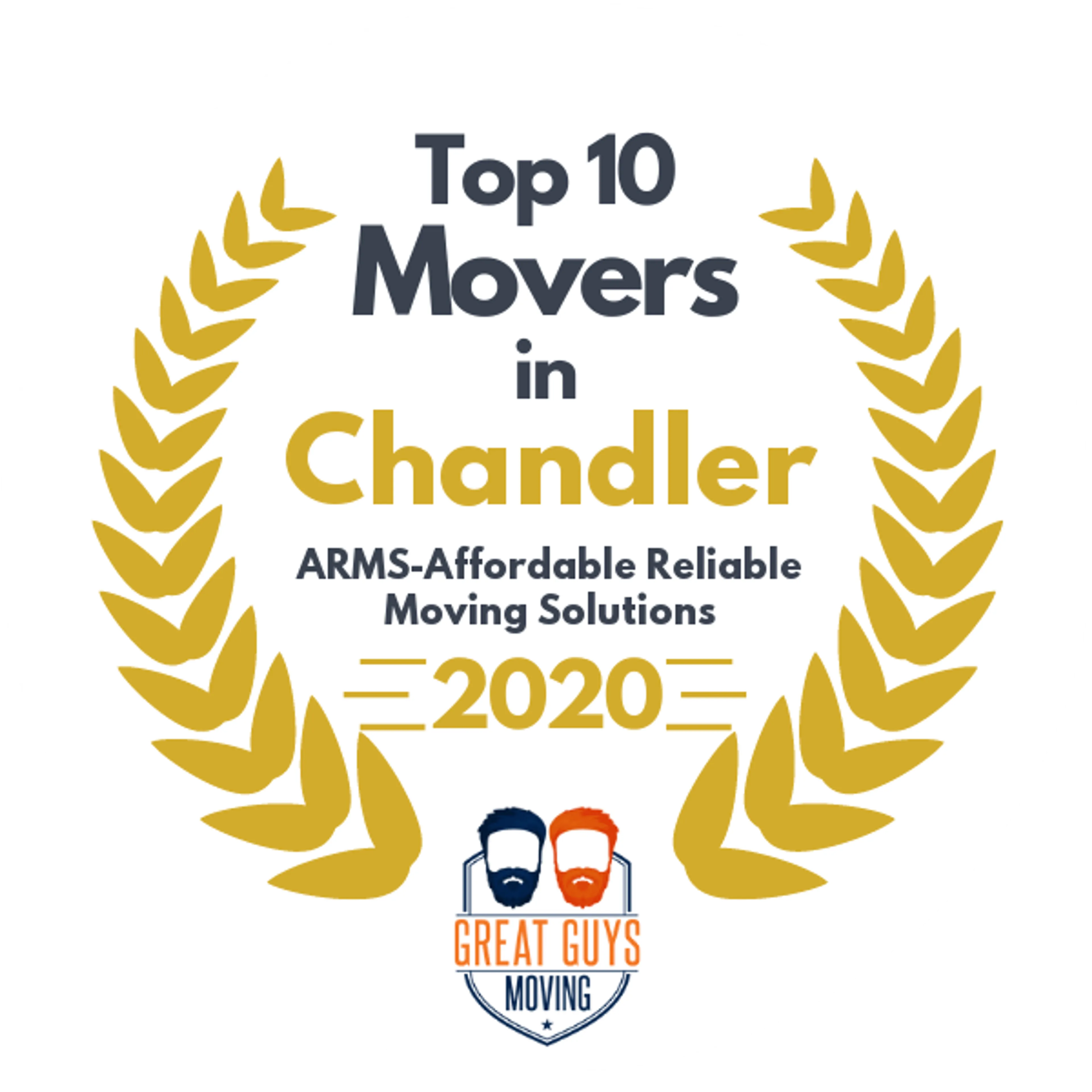 Top 10 Movers in Phoenix, AZ 2020 award
