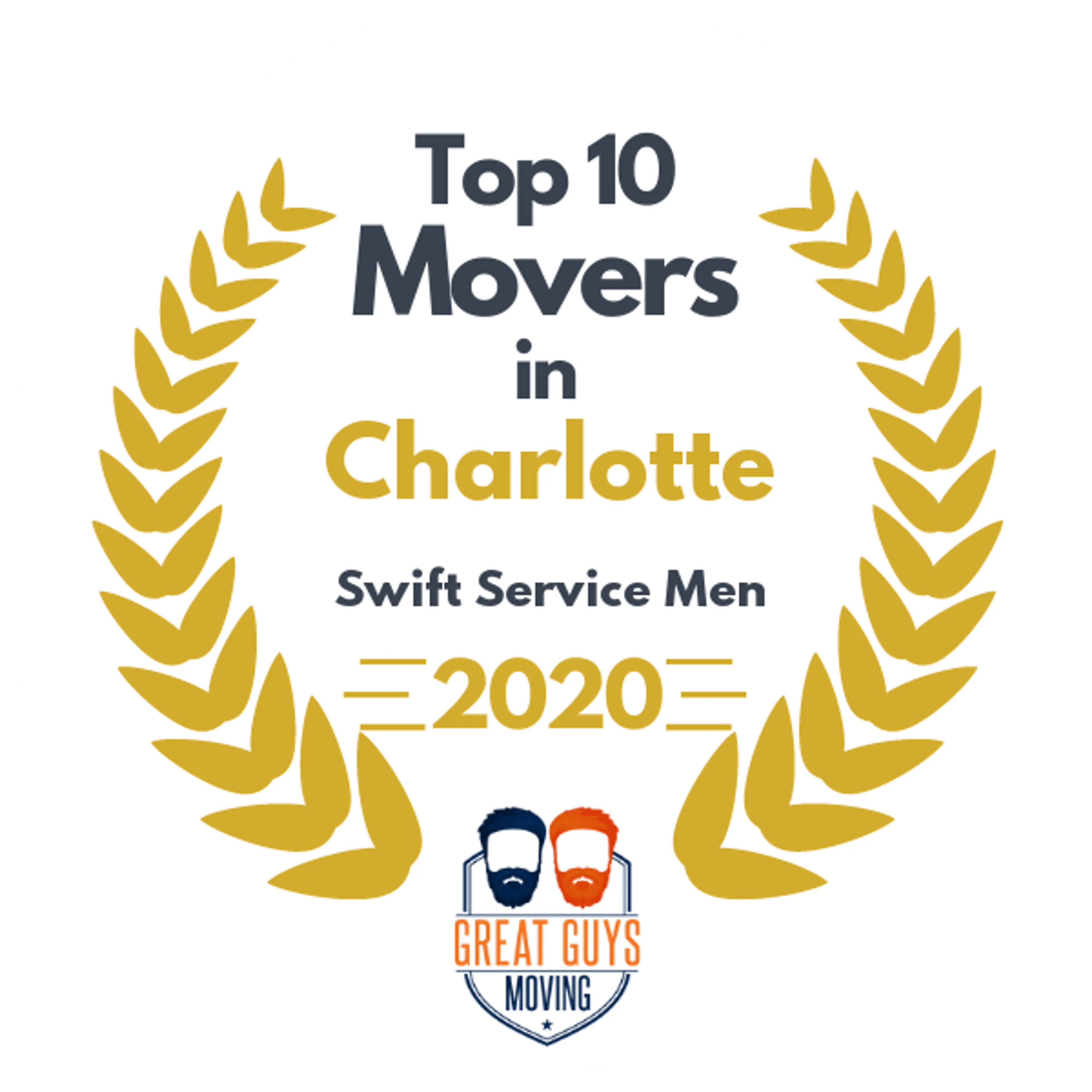Top 10 Movers in Charlotte, NC 2020 award