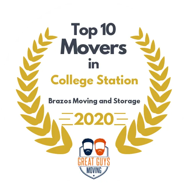 Top 10 Movers in College Station, TX 2020 award