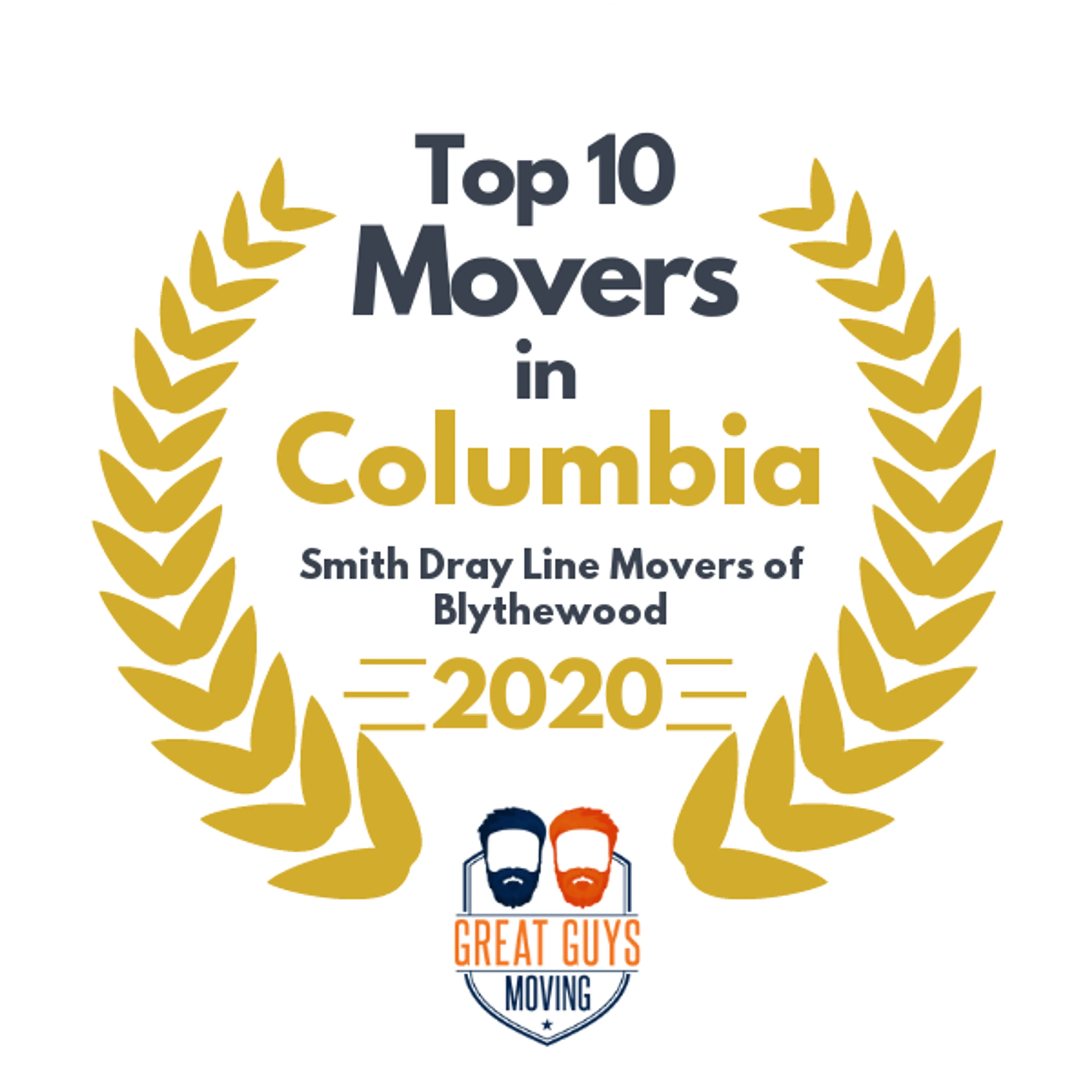 Top 10 Movers in Columbia, SC 2020 award