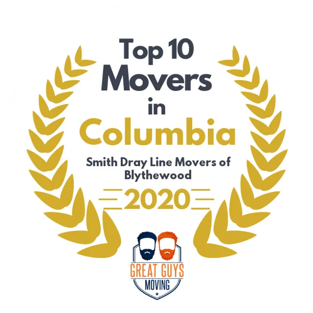 Top 10 Movers in Columbia, SC 2020 award