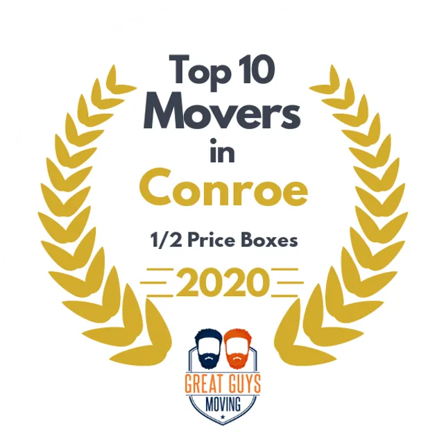 Top 10 Movers in Conroe, TX 2020 award